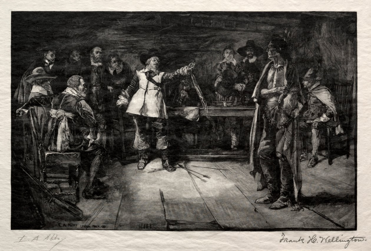 Miles Standishs Herausforderung, 1887 von Frank H. Wellington
