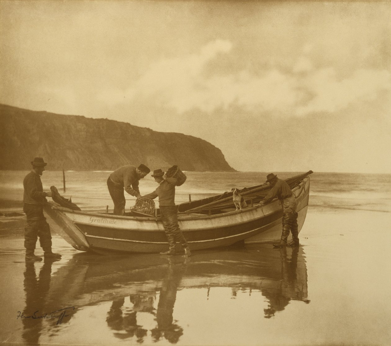 Das Auflaufen der Dankbarkeit, ca. 1890er von Frank Meadow Sutcliffe
