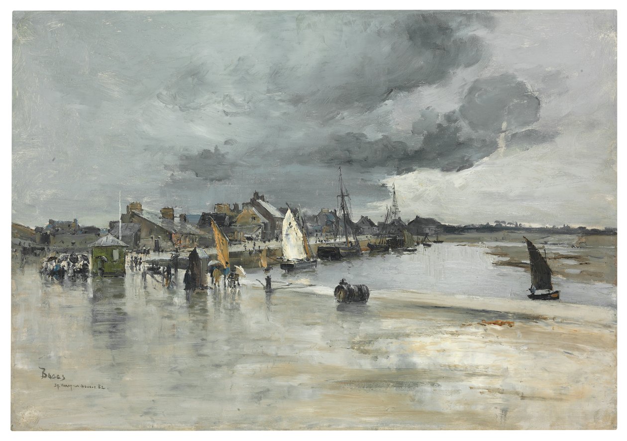 Hafen in St. Vaast, Den Haag, 1882 von Frank Myers Boggs
