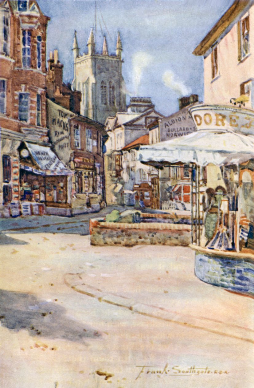Church Street, Cromer (Farblitho) von Frank Southgate