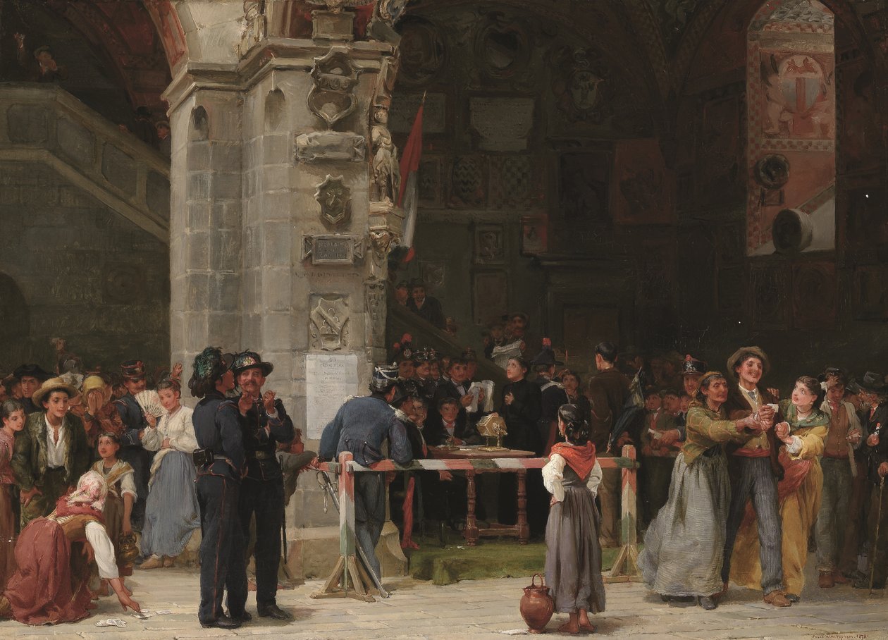 Zeichnung für den Militärdienst - modernes Italien von Frank William Warwick Topham
