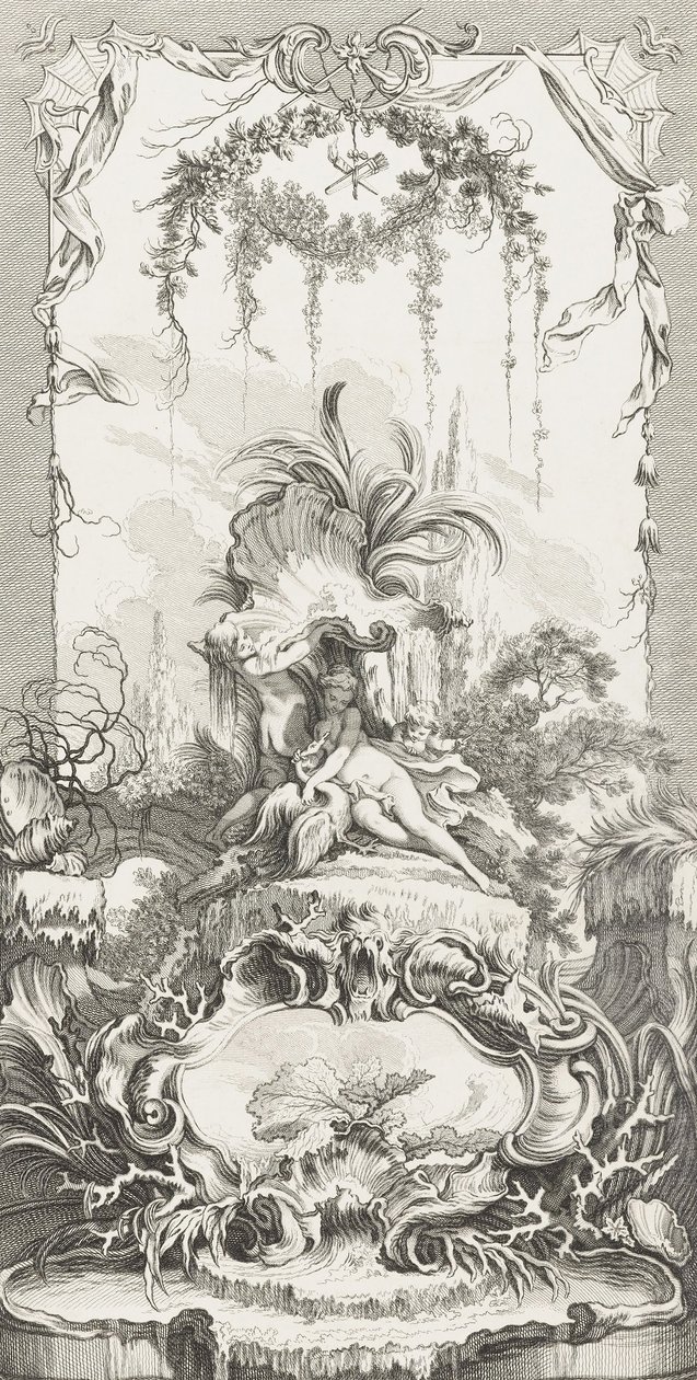 Léda in Nouveaux Morceaux pour des paravents (Neue Konzepte für Bildschirme) von François Boucher