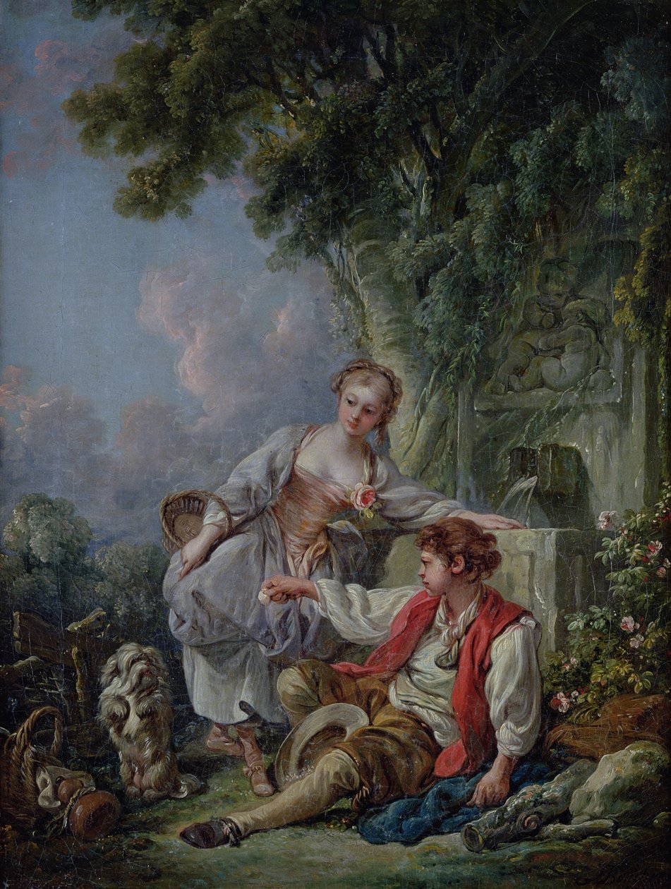 Gehorsam belohnt, oder Die Erziehung eines Hundes von François Boucher