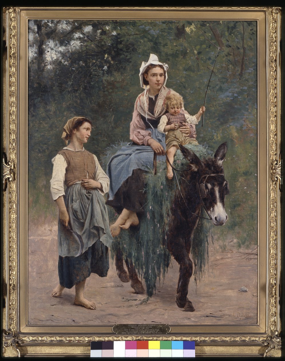 Italienische Bauernfamilie, Datum unbekannt von François Alfred Delobbe
