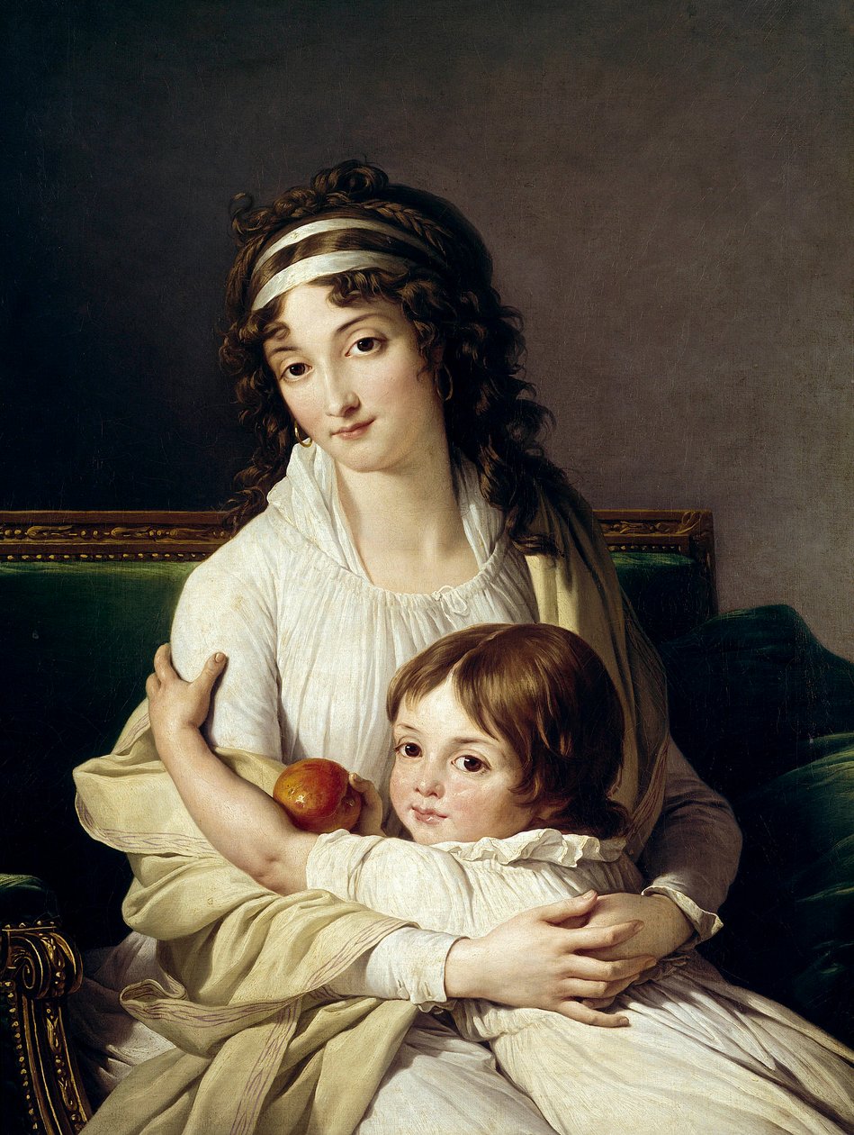 Vermutetes Porträt von Madame Boyer Fonfrede und ihrem Sohn Henri (1788-1841) von François André Vincent