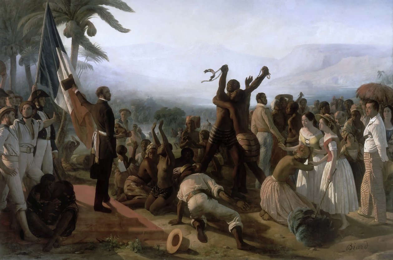 Proklamation der Abschaffung der Sklaverei in den französischen Kolonien, 27. April 1848 von François Auguste Biard