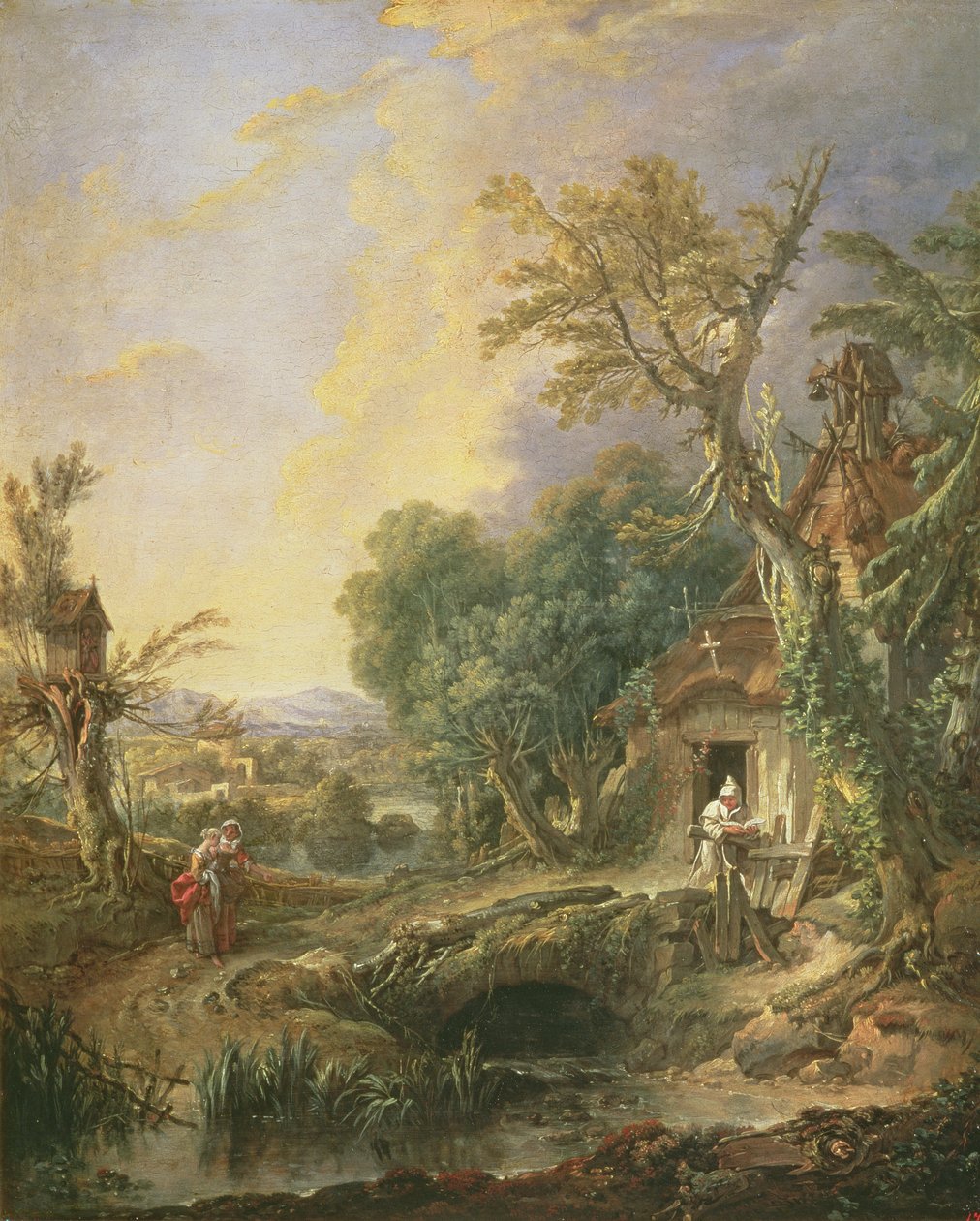 Landschaft mit einem Einsiedler, 1742 von François Boucher