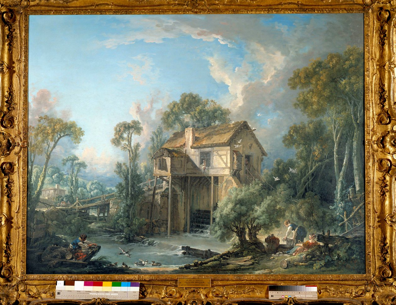 Le Moulin de Quiquengrogne in Charenton im Jahr 1758 von François Boucher