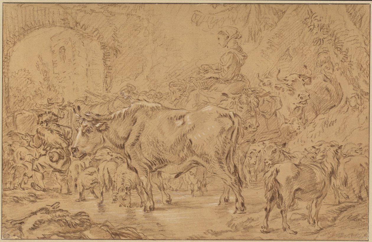 Rückkehr zur Herde von François Boucher