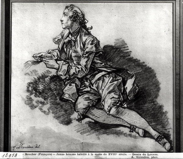 Studie eines jungen Mannes von François Boucher