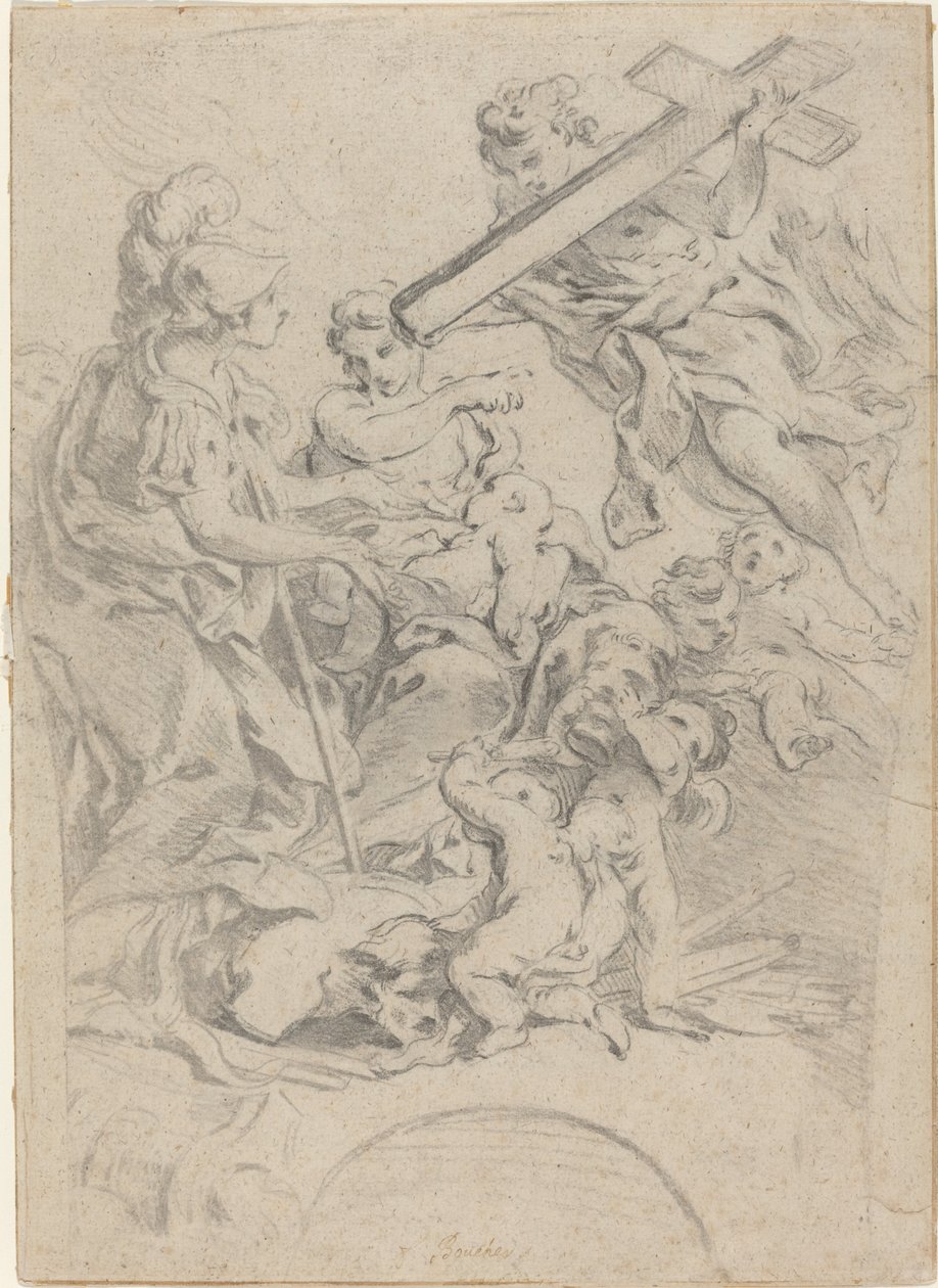 Glaube und Nächstenliebe von François Boucher after Giovanni Battista Gaulli