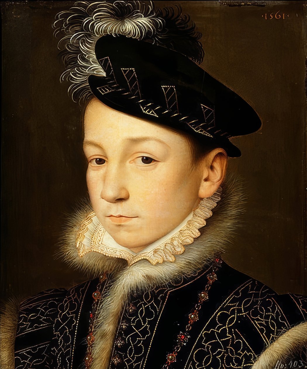 König Karl IX. von Frankreich (1550-1574), Brustbild von François Clouet