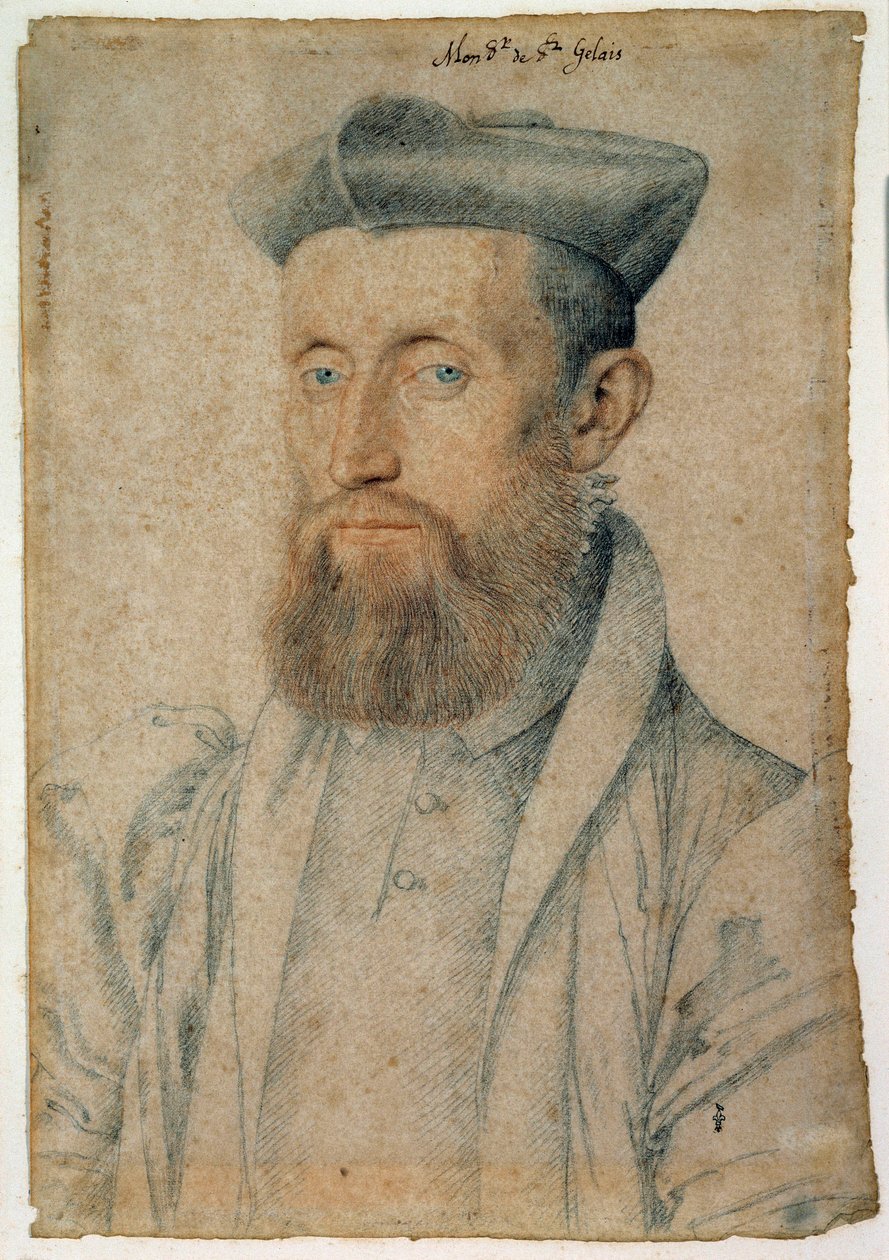 Porträt von Mellin de Saint-Gelais (1495-1558), französischer Dichter von François Clouet