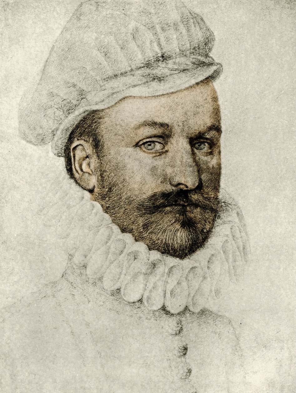Porträt eines Mannes mit Halskrause und Mütze von François Clouet
