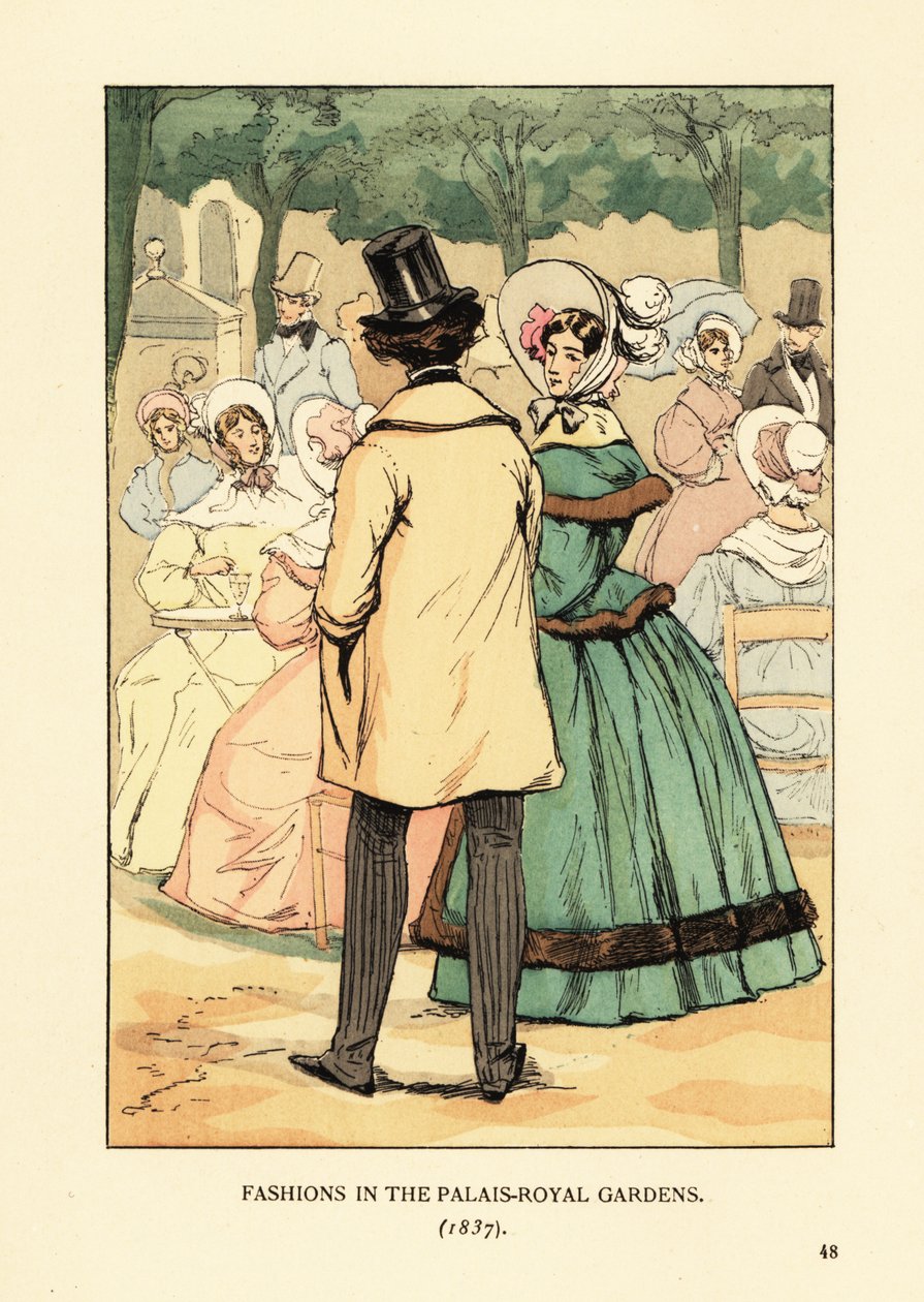 Moden in den Palais-Royal-Gärten von François Courboin