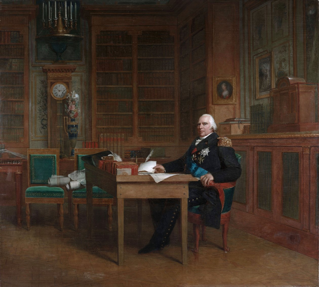 König Louis XVIII in seinem Arbeitszimmer der Tuilerien von François Gérard