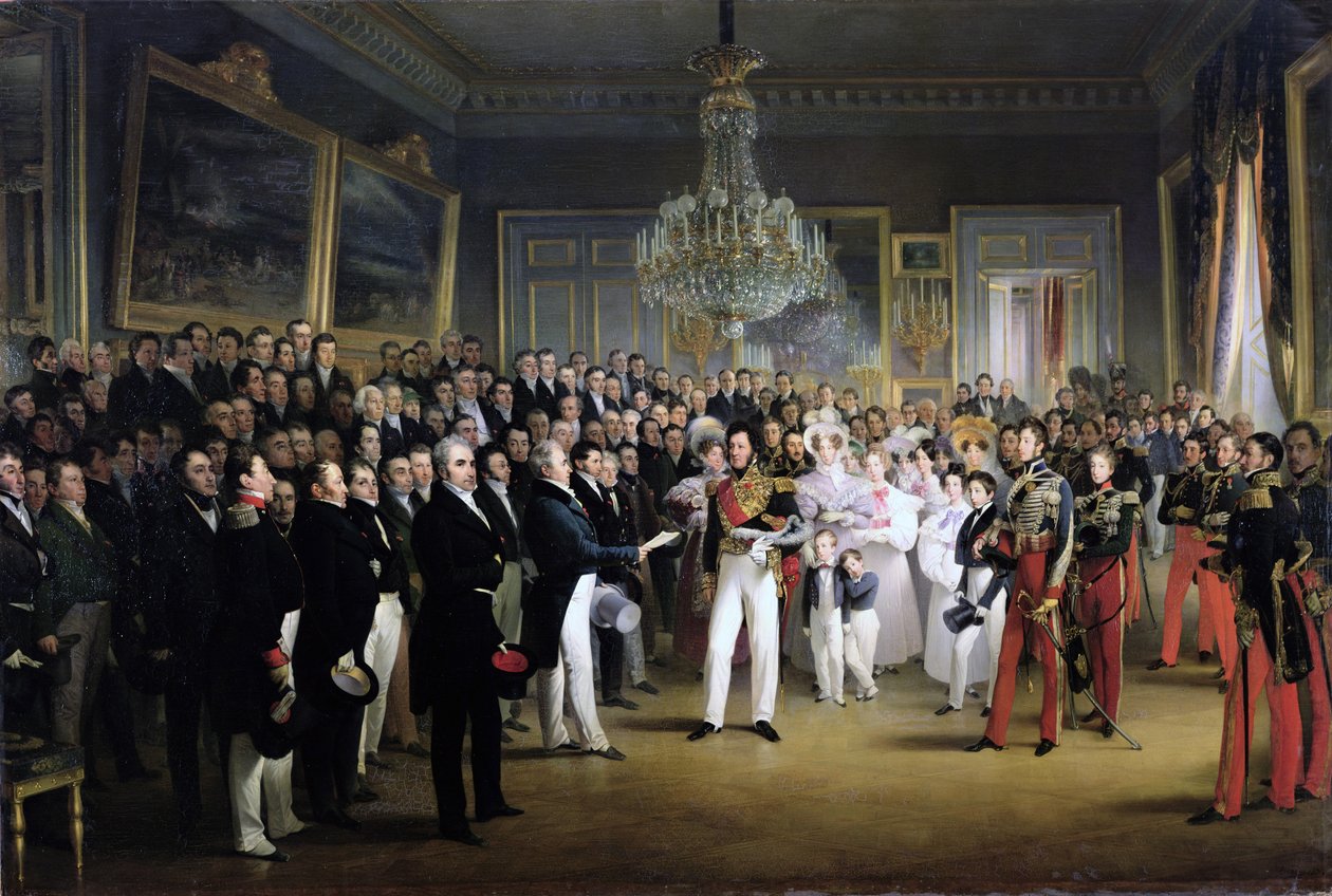 Die Kammer der Abgeordneten im Palais Royal ruft den Herzog von Orleans, 7. August 1830 von François Joseph Heim