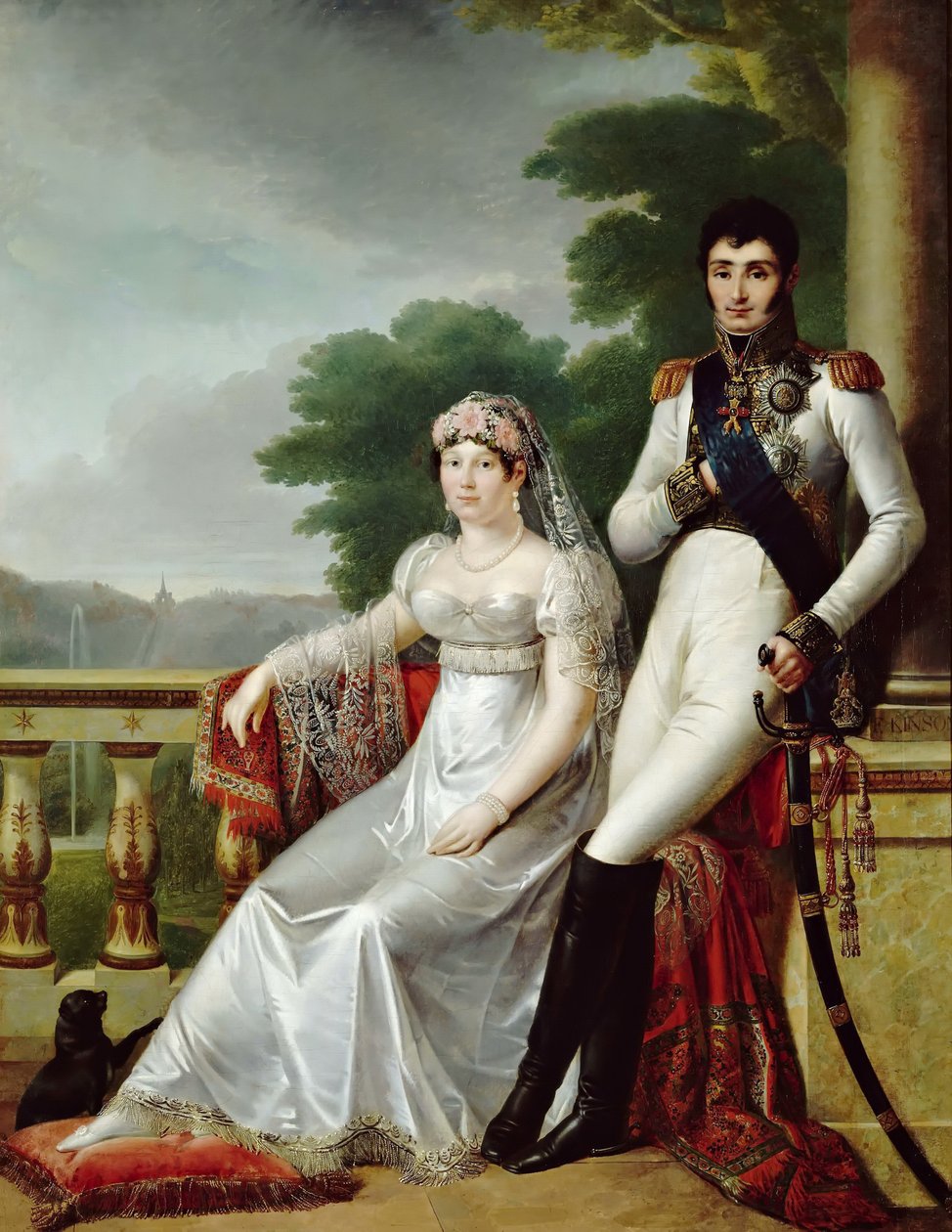 Jérôme Bonaparte und Catharina von Württemberg als König und Königin von Westphalen von François Joseph Kinson