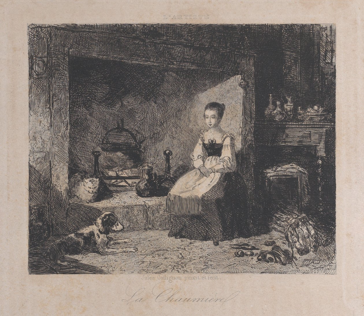 Das Cottage La Chaumière, 1800-50 von François Jules Collignon