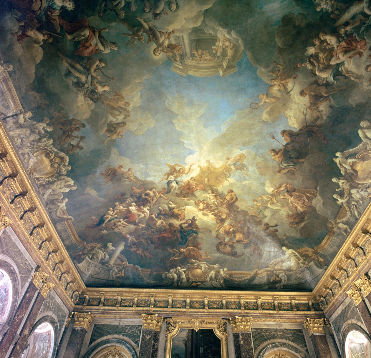 Decke des Salon de Hercules in Versailles, 18. Jahrhundert von François Lemoyne