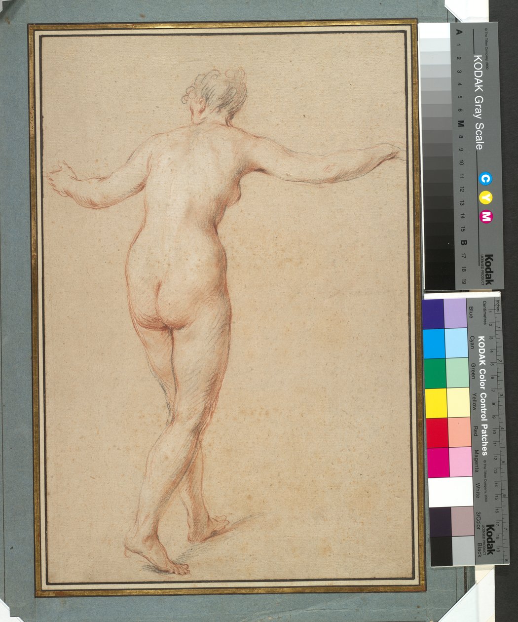 Stehender weiblicher Akt von hinten gesehen, ca. 1722 von François Lemoyne