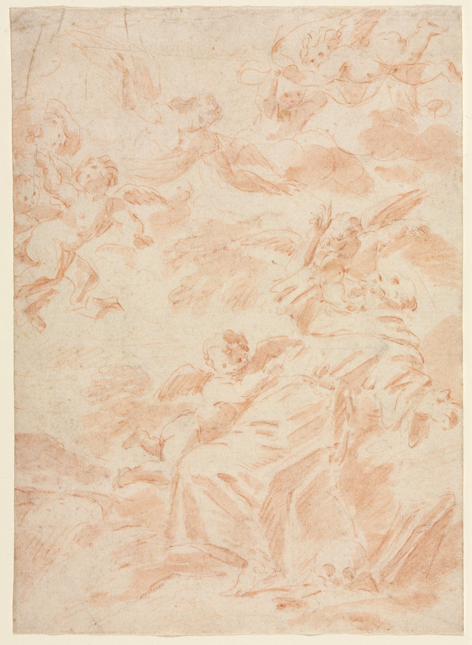 Die Stigmatisation des Heiligen Franziskus, erstes Drittel des 18. Jahrhunderts von François Lemoyne