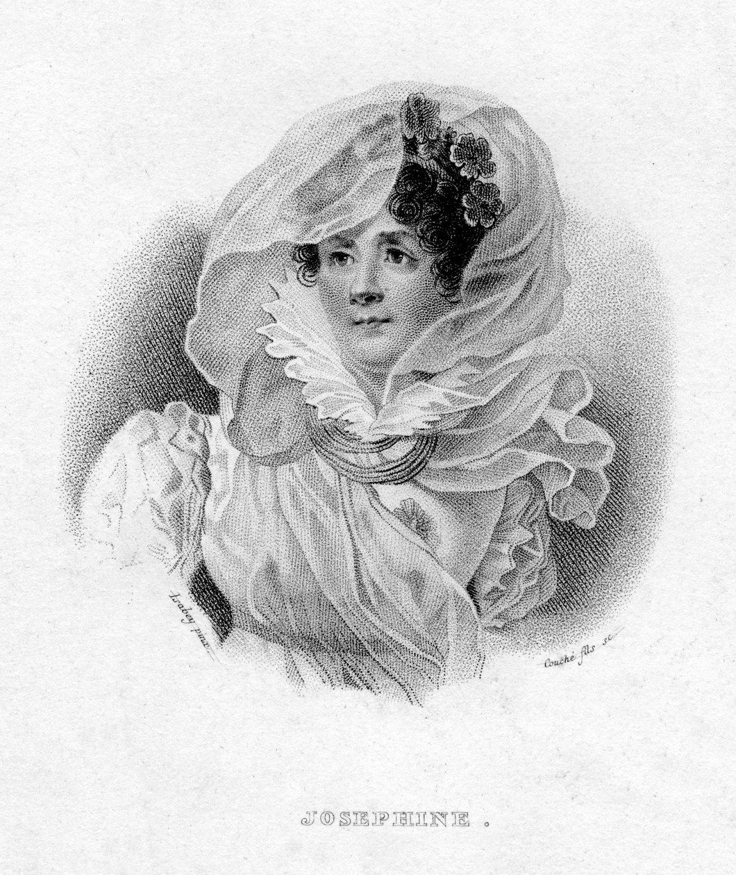 Joséphine de Beauharnais, erste Frau von Napoléon Bonaparte und Kaiserin von Frankreich, 19. Jahrhundert von François Louis Couché