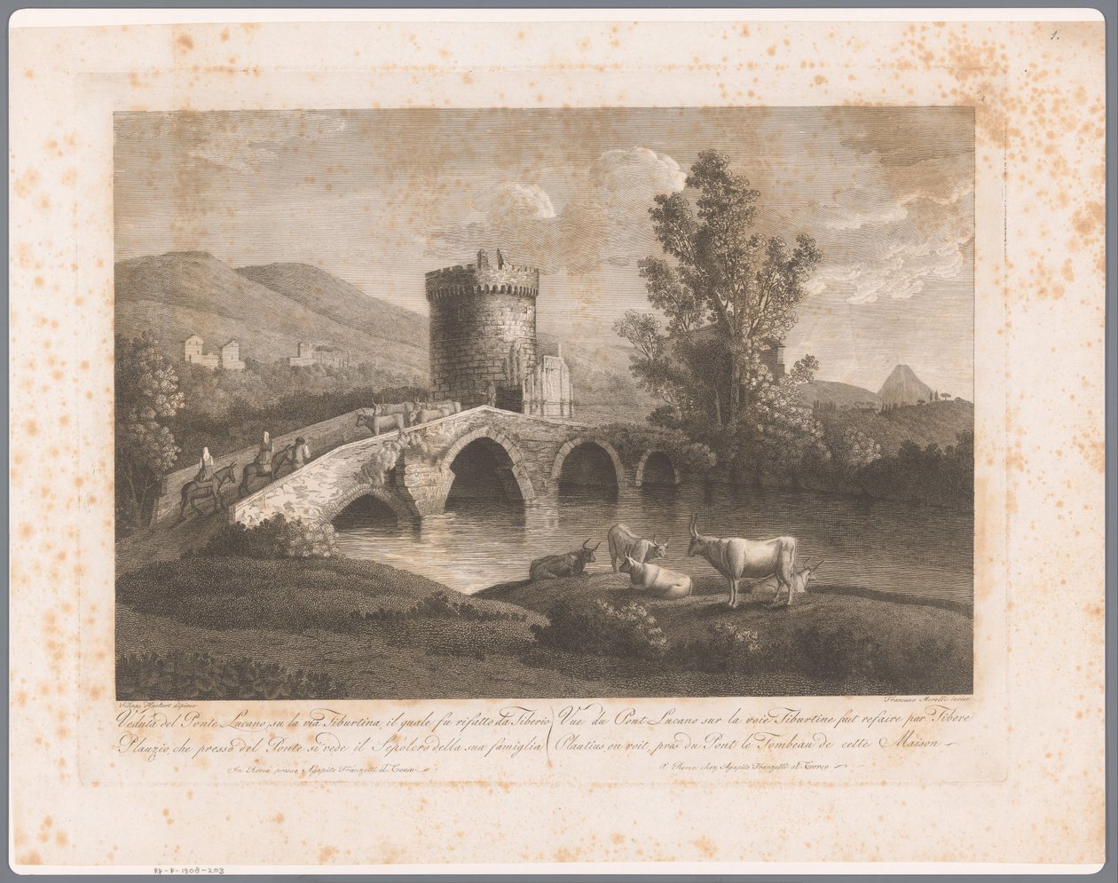 Blick auf die Ponte Lucano von François Morel