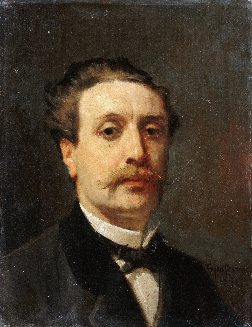 Porträt von Guy de Maupassant von François Nicolas Auguste Feyen Perrin