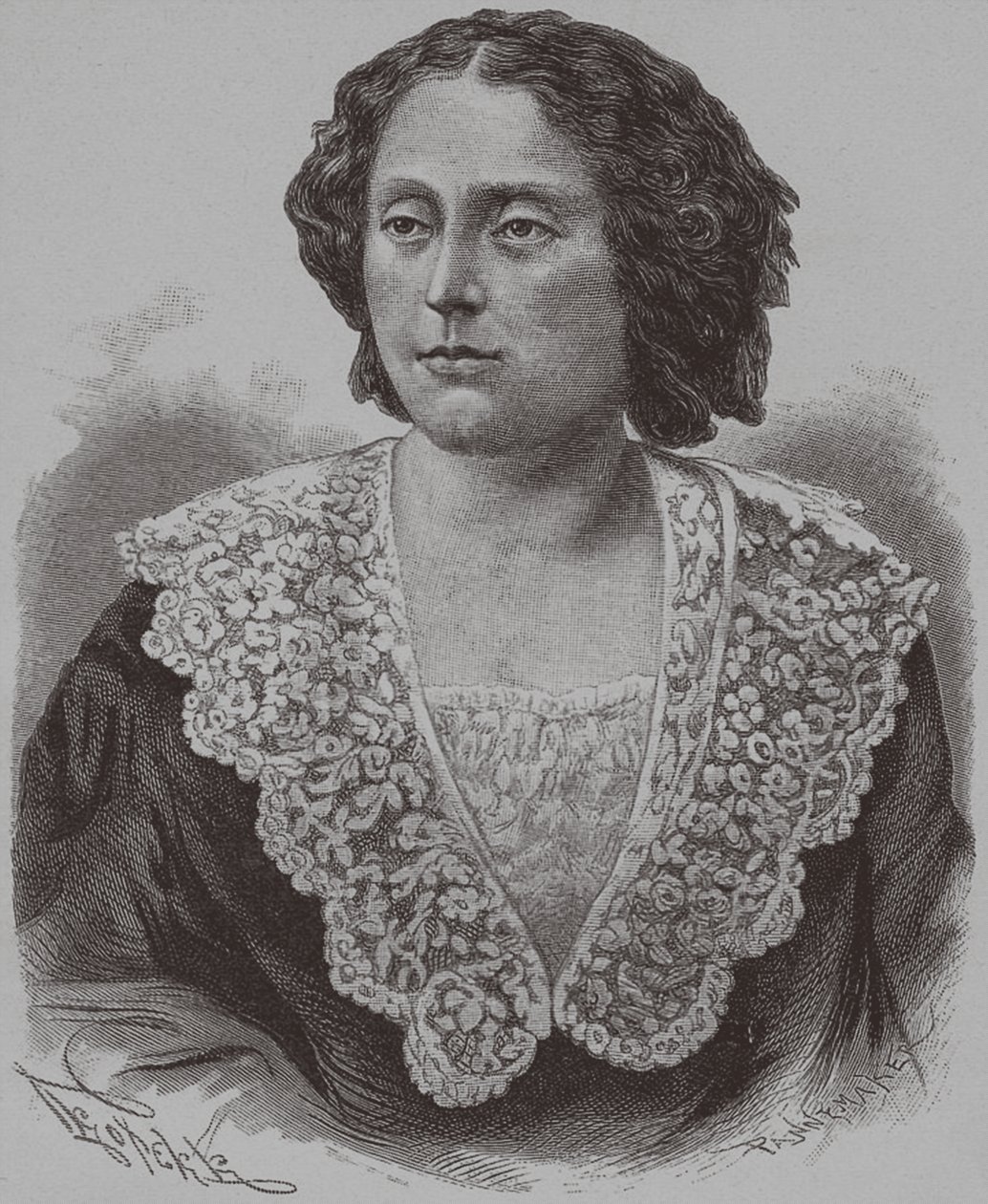 Porträt von Prinzessin Nino Alexandrowna Gribojedowa, geb. Tschawtschawadse, 1886 von François Pannemaker