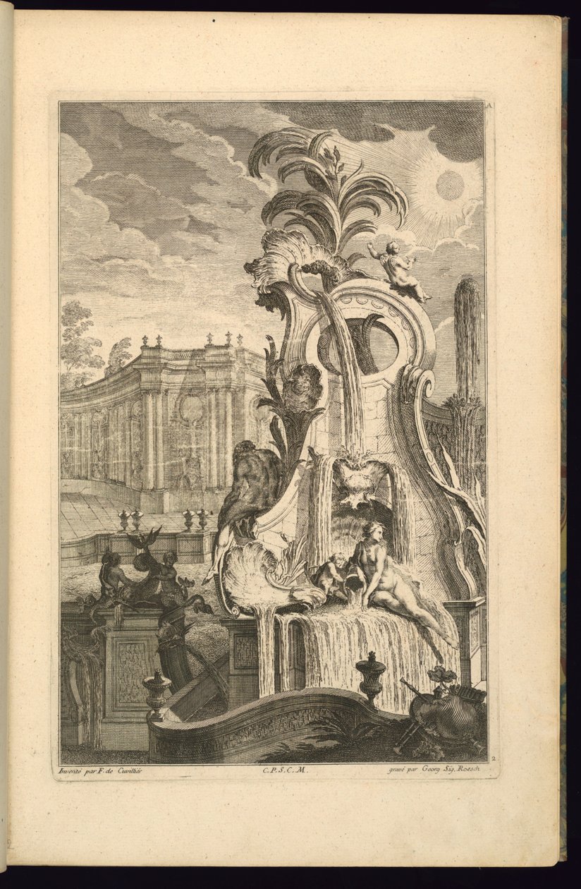 Entwurf für einen Brunnen mit Venus von François de Cuvilliés the Elder