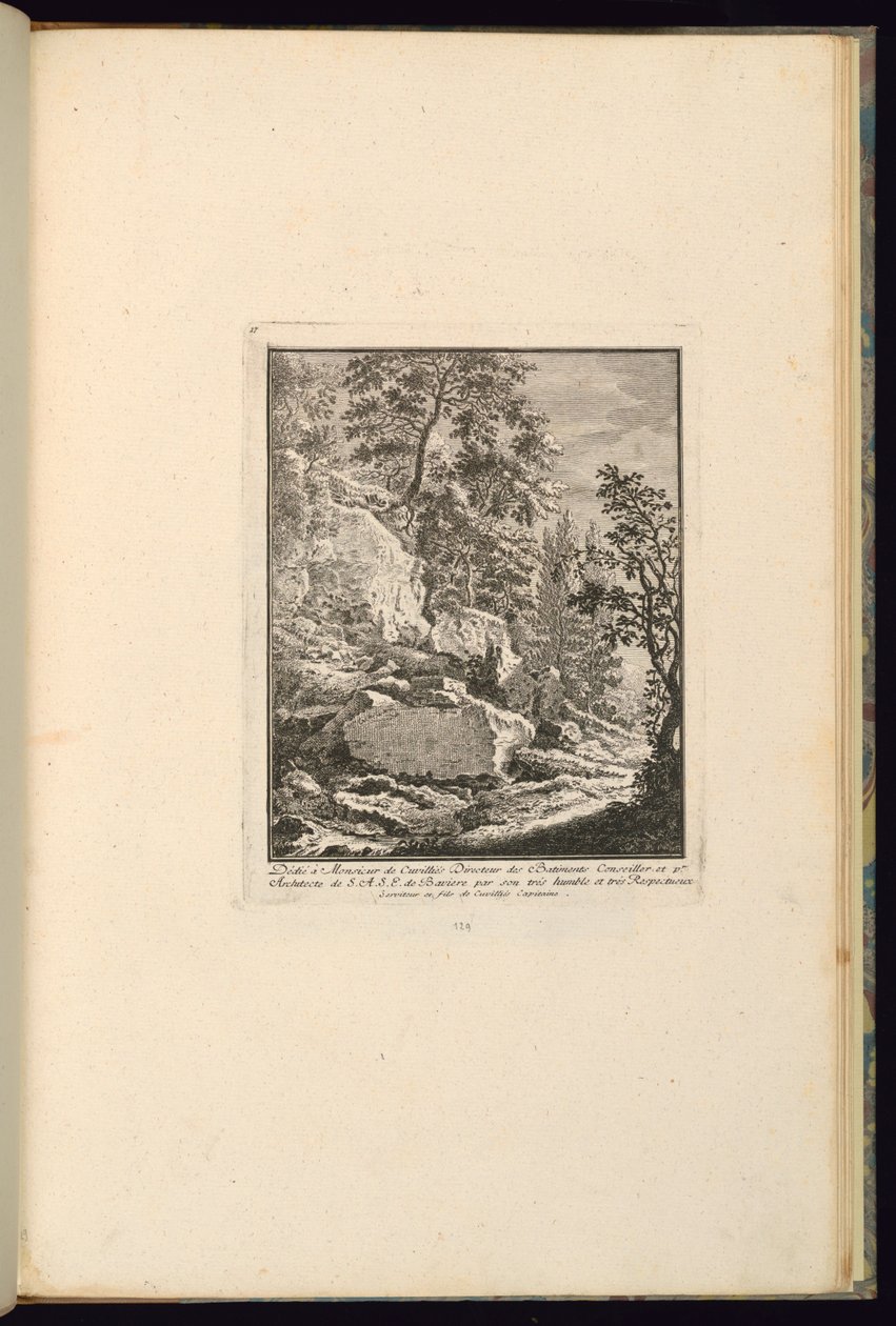 Entwurf für eine Landschaft mit Felsen von François de Cuvilliés the younger