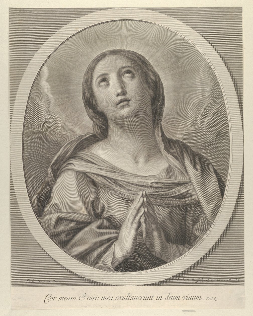 Die Jungfrau im Gebet, nach Reni, 1648-81 von François de Poilly