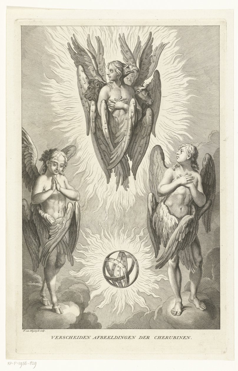Drei Seraphim in verschiedenen Gestalten (Verscheidene afbeeldingen der Cherubinen) von François van Bleyswijck