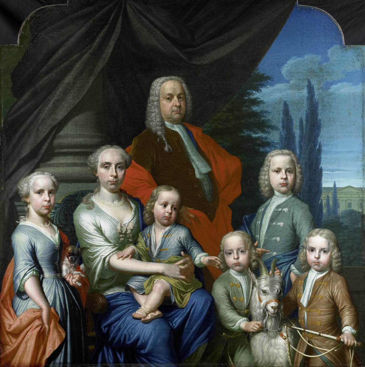 Willem Philip Kops (1695-1756) mit seiner Frau und seinen Kindern von Frans Decker