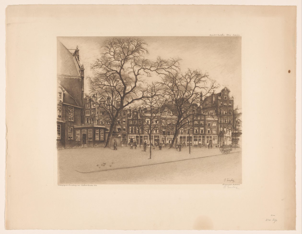 Ansicht des Noordermarkts in Amsterdam von Frans Everbag (signed by artist)