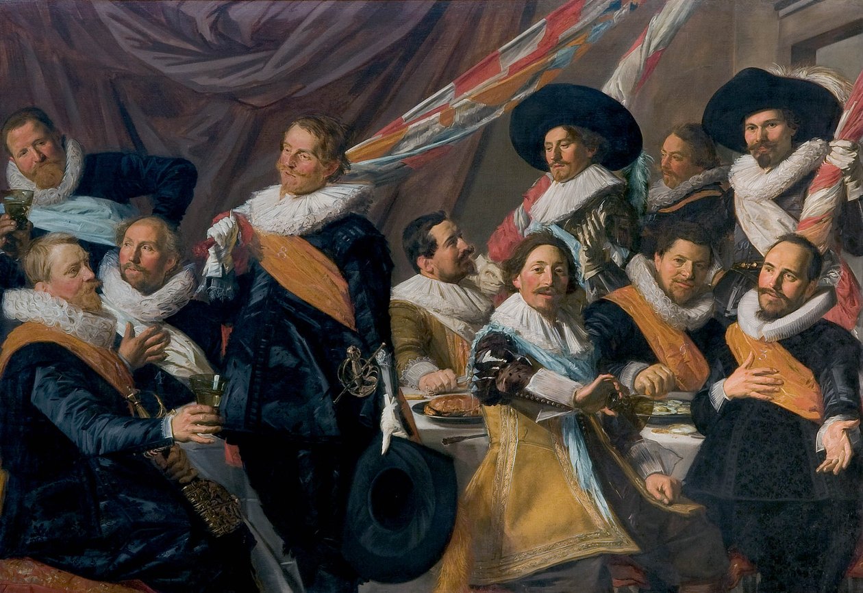 Bankett der Offiziere der St. Georgs-Bürgerwehr von Frans Hals
