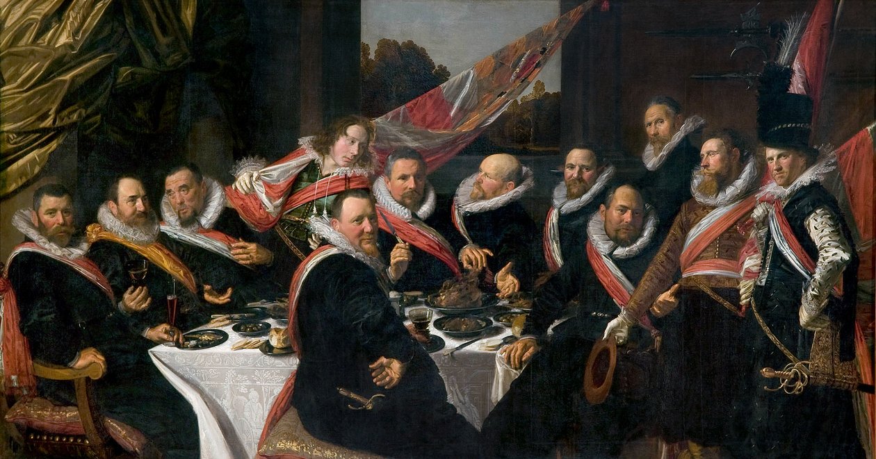 Bankett der Offiziere der St. Georg Bürgerwehr von Frans Hals