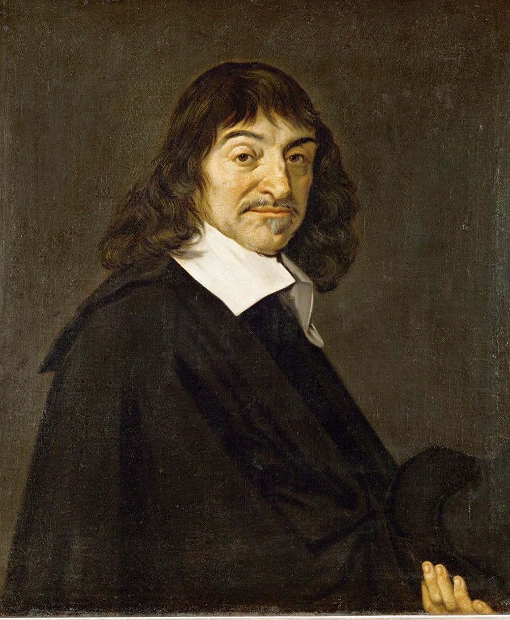 Rene Descartes, Porträt nach einem verlorenen Original von Frans Hals von Frans Hals