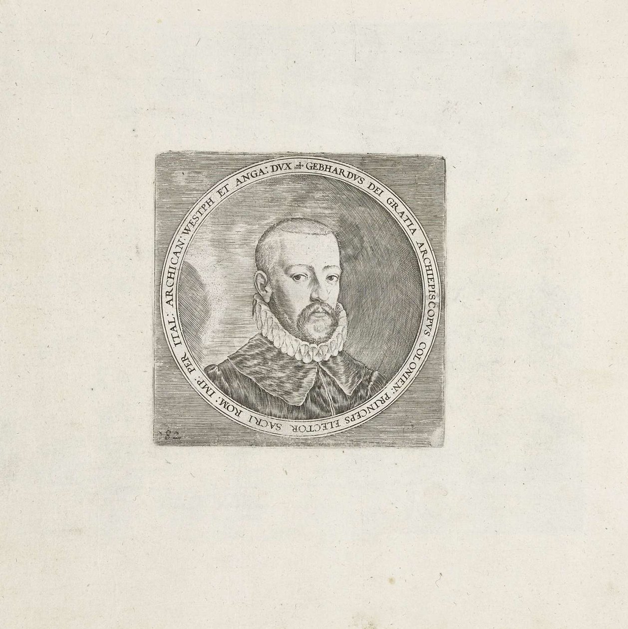 Porträt von Gebhard Truchsess von Waldburg 1547-1601, ca. 1580-1585 von Frans Hogenberg