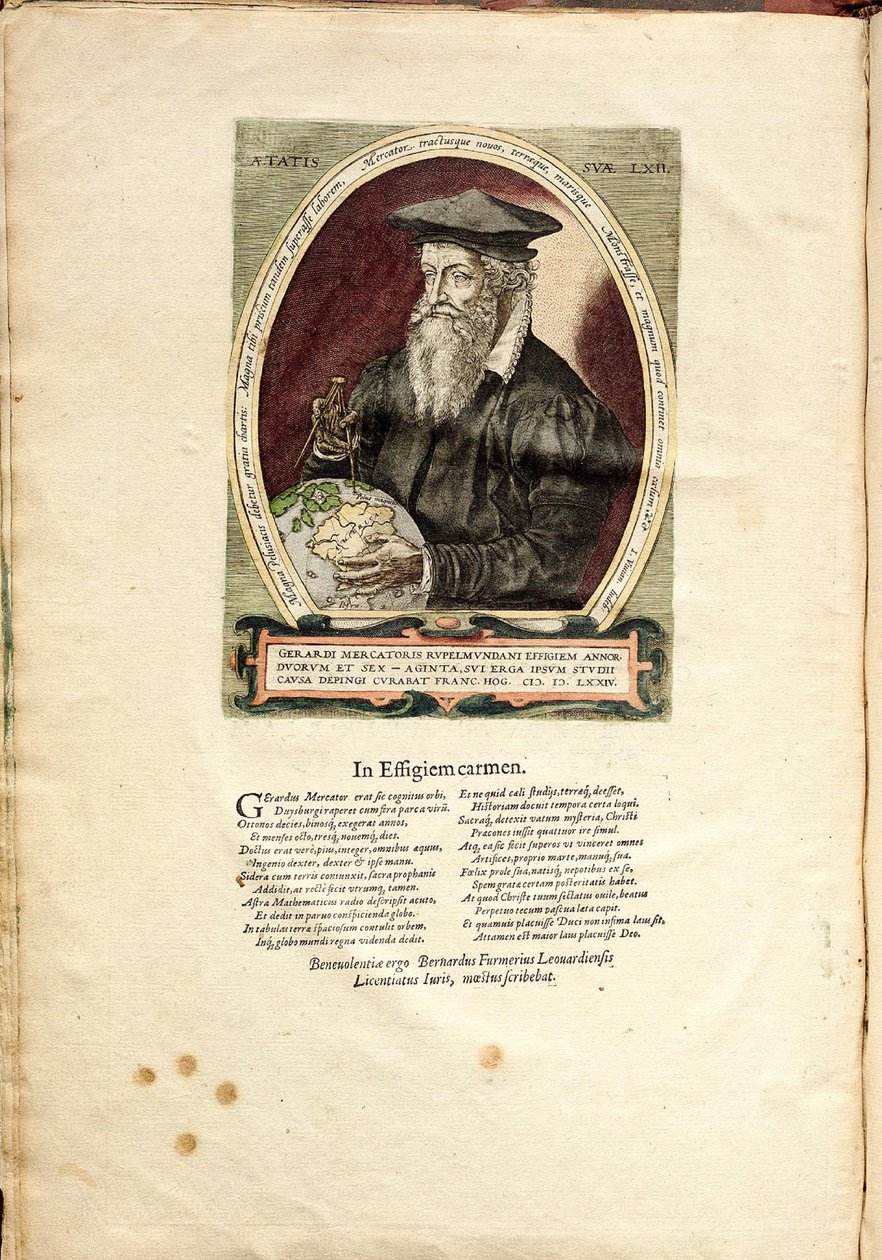 Porträt von Gerardus Mercator 1512-1594 im Alter von 62 Jahren von Frans Hogenberg