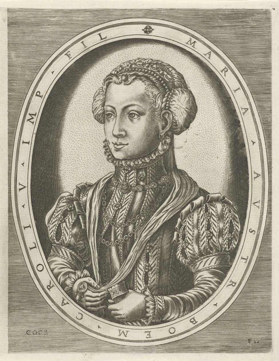 Porträt von Königin Maria von Böhmen von Frans Huys
