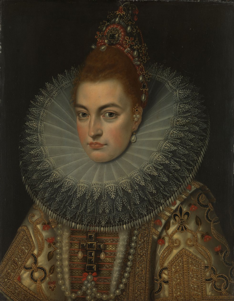 Porträt der Erzherzogin Isabella Clara Eugenia (1566-1633), Infantin von Spanien, ca. 1600 von Frans II (studio of) Pourbus