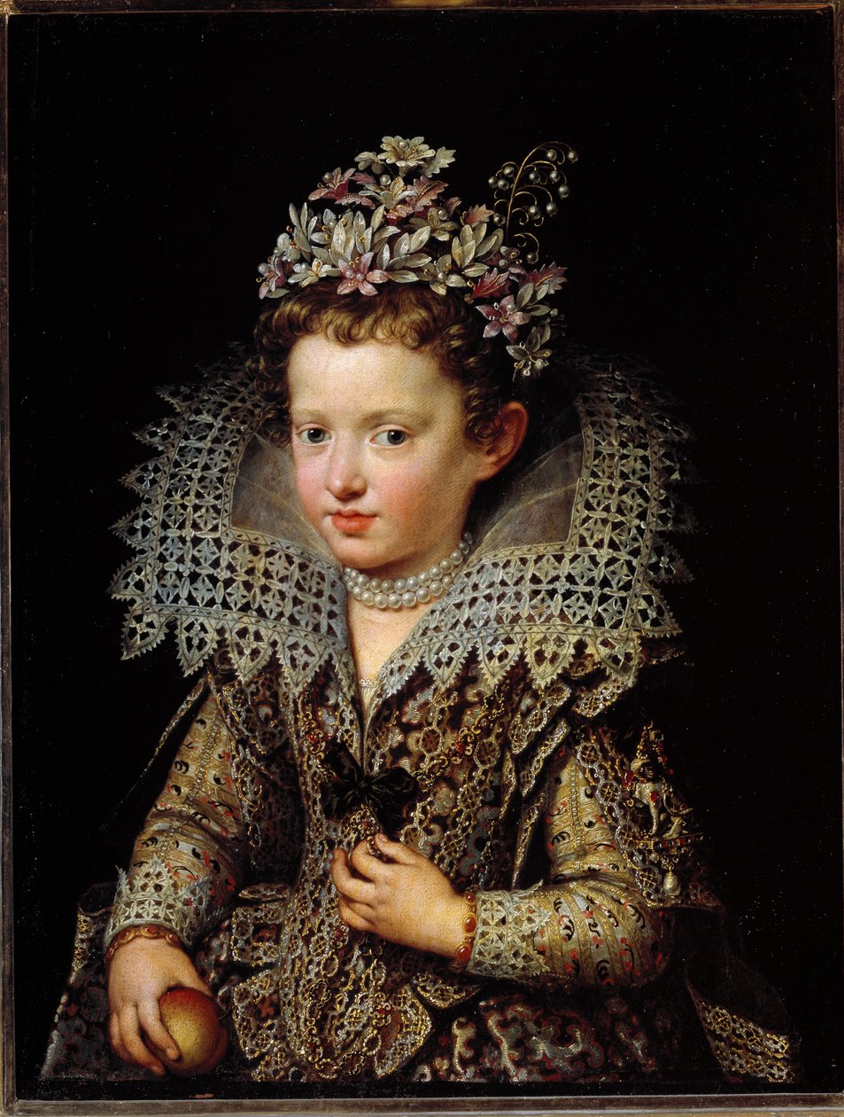 Porträt von Eleonora Gonzaga, Prinzessin von Mantua, als Kind, um 1605 von Frans II Pourbus