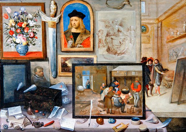 Das Innere eines Künstlerateliers von Frans II the Younger and workshop Francken