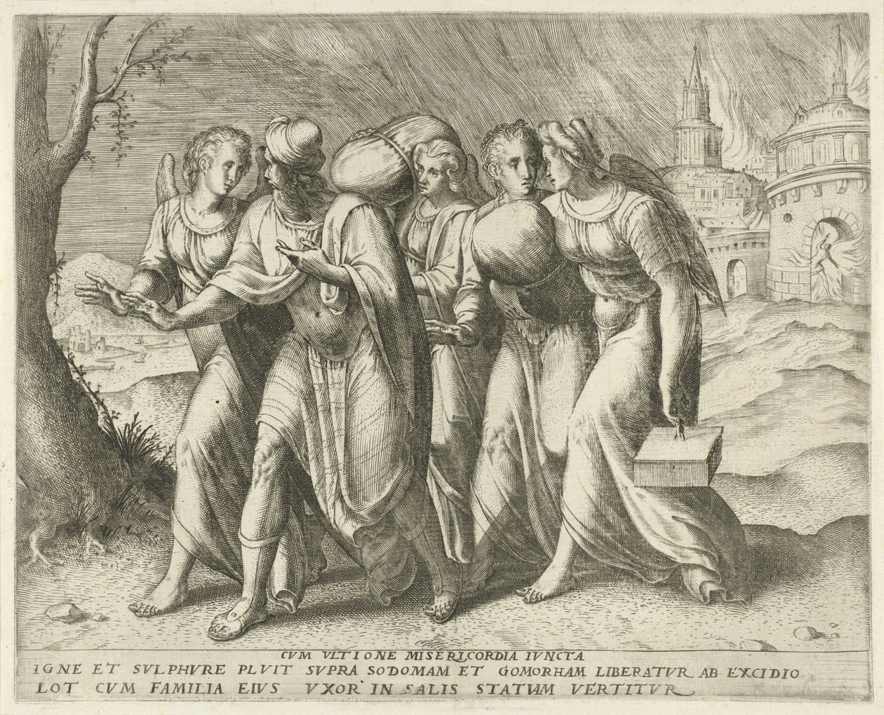 Lot verlässt Sodom von Frans Menton