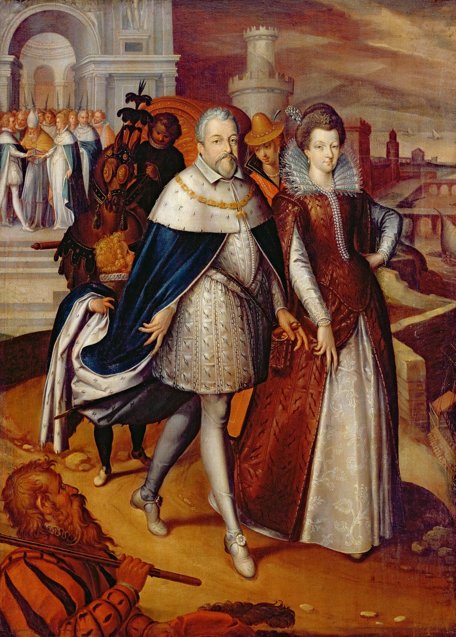 Porträt von Ferdinand I. (1549-1609), Großherzog der Toskana, und seiner Nichte Marie (1573-1642), zukünftige Frau von Heinrich IV. von Frans Pourbus the Younger