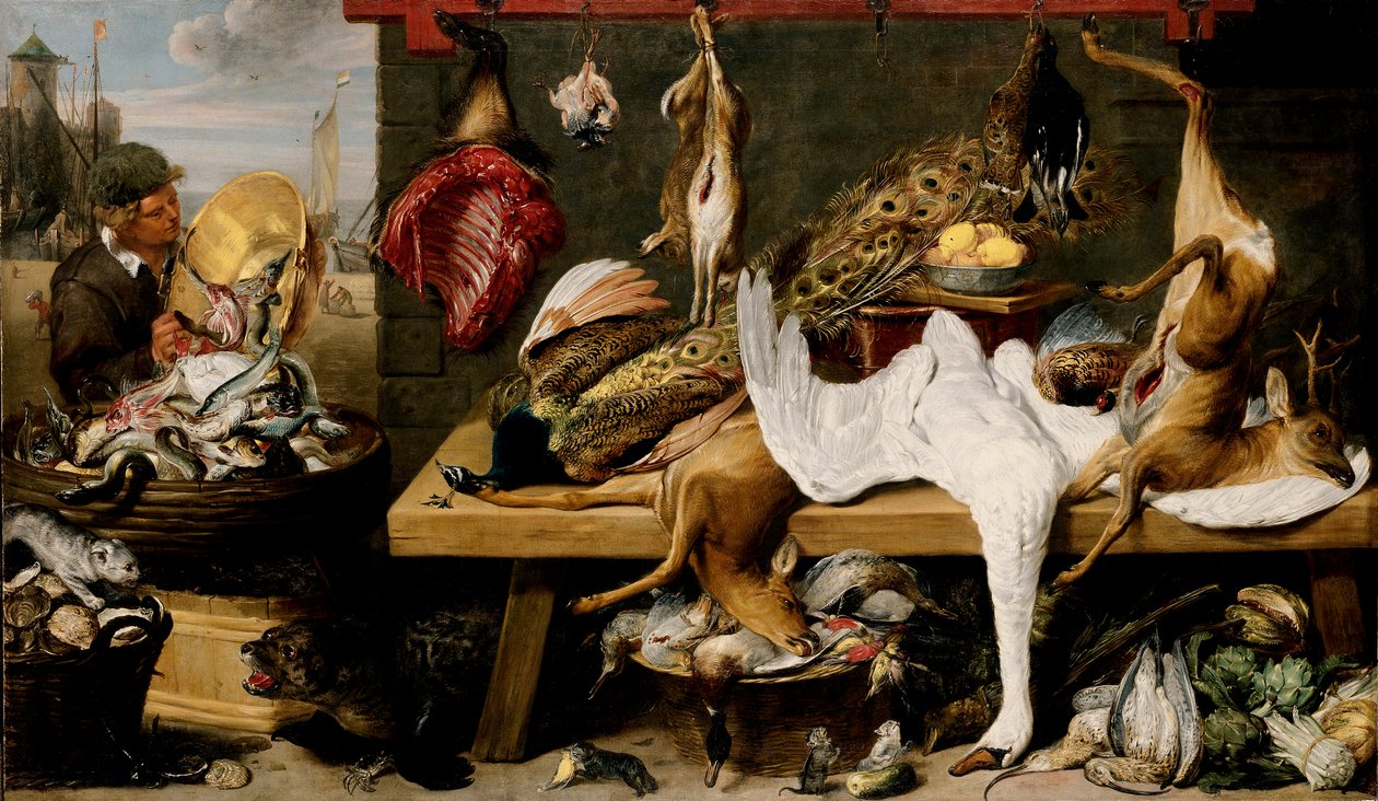 Marktszene an einem Kai, ca. 1635-1640 von Frans and workshop Snyders