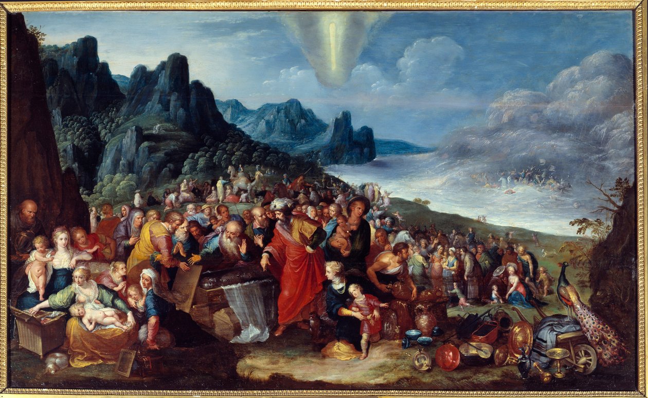 Die Ankunft der Hebräer im gelobten Land nach dem Durchzug durch das Rote Meer von Frans the Elder Francken