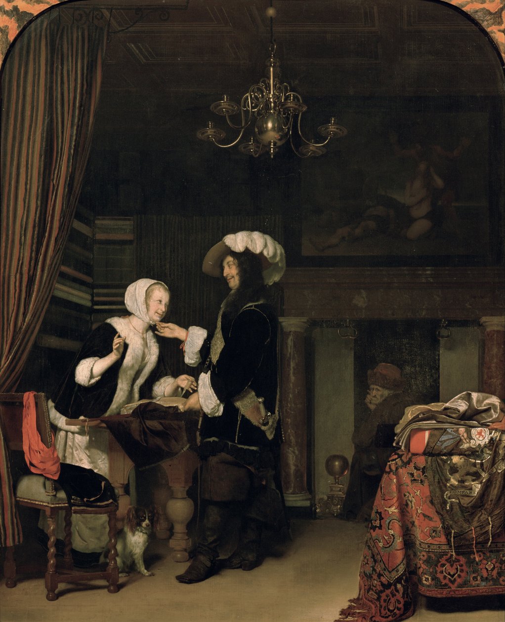 Kavalier im Laden von Frans van Mieris the Elder